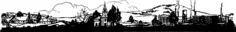 Monochrome image of city skyline