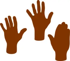 Hands vector silhouette