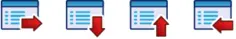 Red menu vector icon set