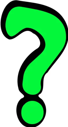 Green questionmark sign vector image