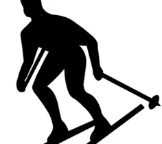 Skier Silhouette Vector