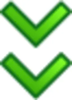 Double arrow pointing down vector clip art