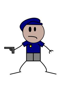 Police stick figure vectvr image