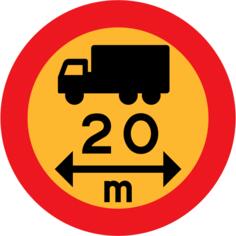 20m truck sign vector image