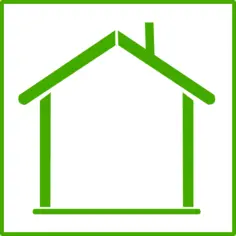 Eco house vector icon