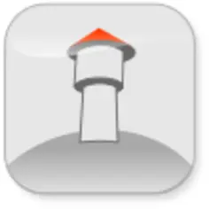 Simple vector drawing of a lighthouse
