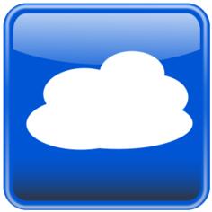 Cloud computing button vector