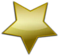 Golden star vector clip art