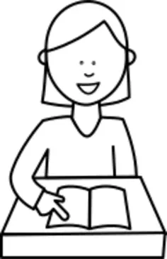 Student reading vector image
