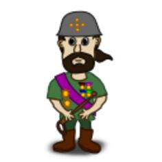 Army general comic character vector image