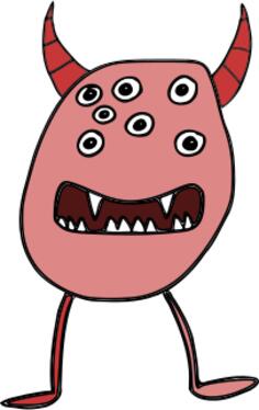 Melting monster vector image