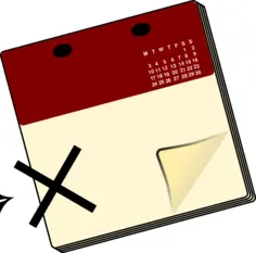 Spiral calendar icon vector clip art