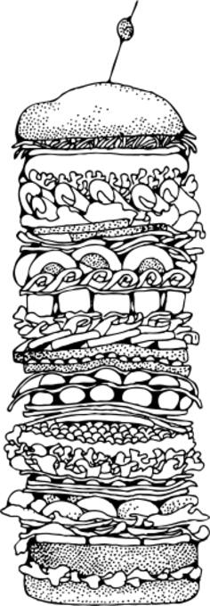 Big sandwich vector image