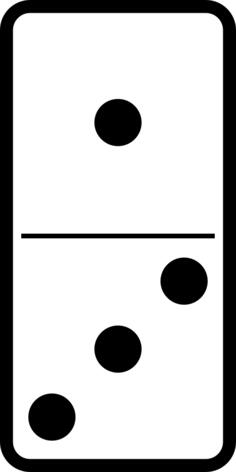 Domino tile 1-3 vector image
