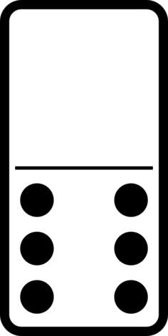Domino tile 0-6 vector image
