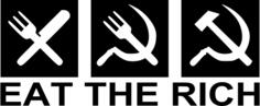 Eat the rich vector sign