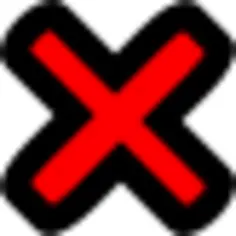 Red cross NO vector icon