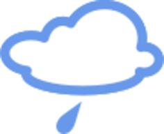Light rain weather symbol vector image