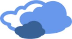 Heavy clouds weather symbol vector image