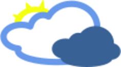 Cloudy with some sun weather symbol vector image