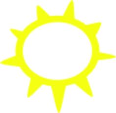 Sunny weather symbol vector image