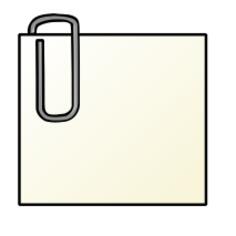 Note with paperclip vector clip art