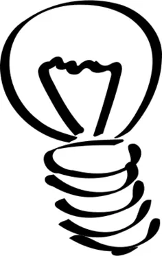Lightbulb vector clip art