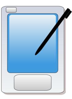 Palm computer vector clip art