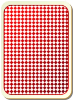 Grid red playing card vector image