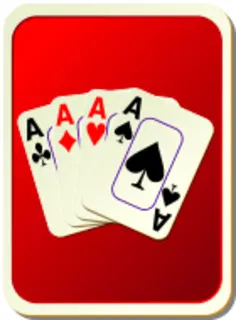 Red playing card back vector illustration