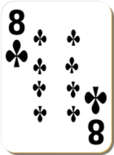 Eight of clubs vector image