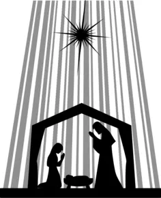 Nativity silhouette vector image