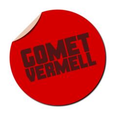 Gomet vermell red sticker vector image