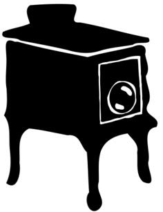 Old style stove vector