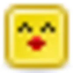 Kiss smiley vector icon