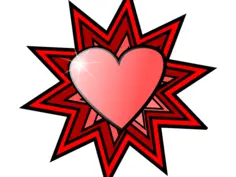 Love heart with sparkle vector image