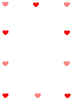 Heart and candy border vector drawing