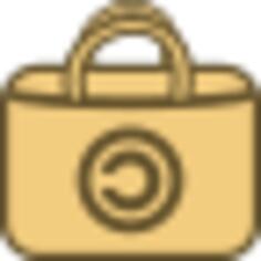 Simple shopping bag vector logo