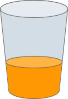 Vector drawing of glass of juice