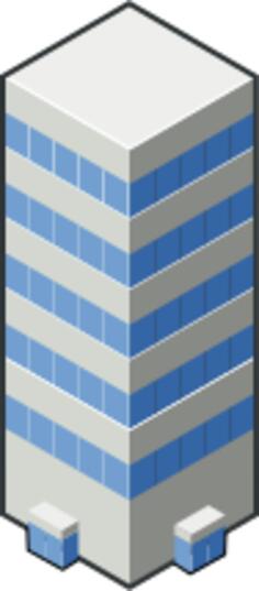 Condo building vector clip art