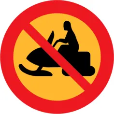 No snowmobiles vector traffic sign