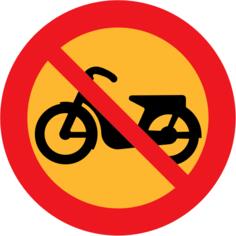 No motorcycles vector traffic sign