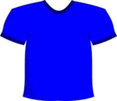 Blue T-shirt vector clip art