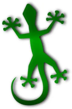 Gecko with shadow vector lip art