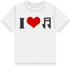 I love music T-shirt vector image