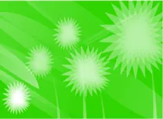 Green flowers vector wallpaper
