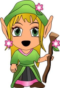 Chibi female vector character