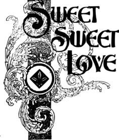 Vector image of words of love songs