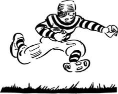 Vector image of old time football player