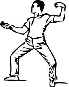 Guard parry in fencing vector art
